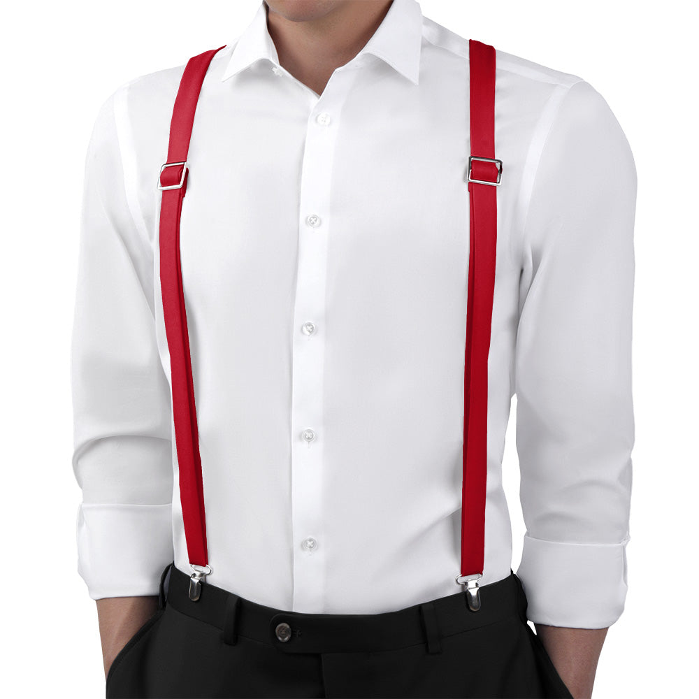 Azazie Scarlet Suspenders - Main View - Knotty Tie Co.