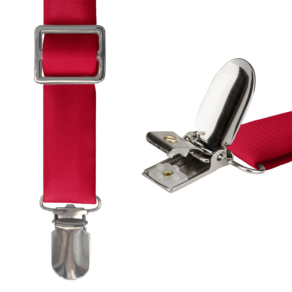 Azazie Scarlet Suspenders - Hardware and Strap - Knotty Tie Co.