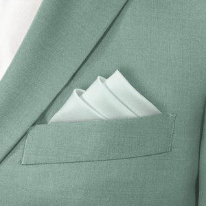 Azazie Sea Glass Pocket Square - Stairs Fold - Knotty Tie Co.