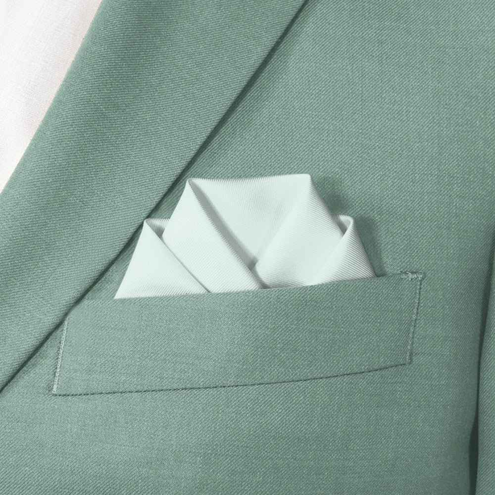 Azazie Sea Glass Pocket Square - Scalloped Fold - Knotty Tie Co.