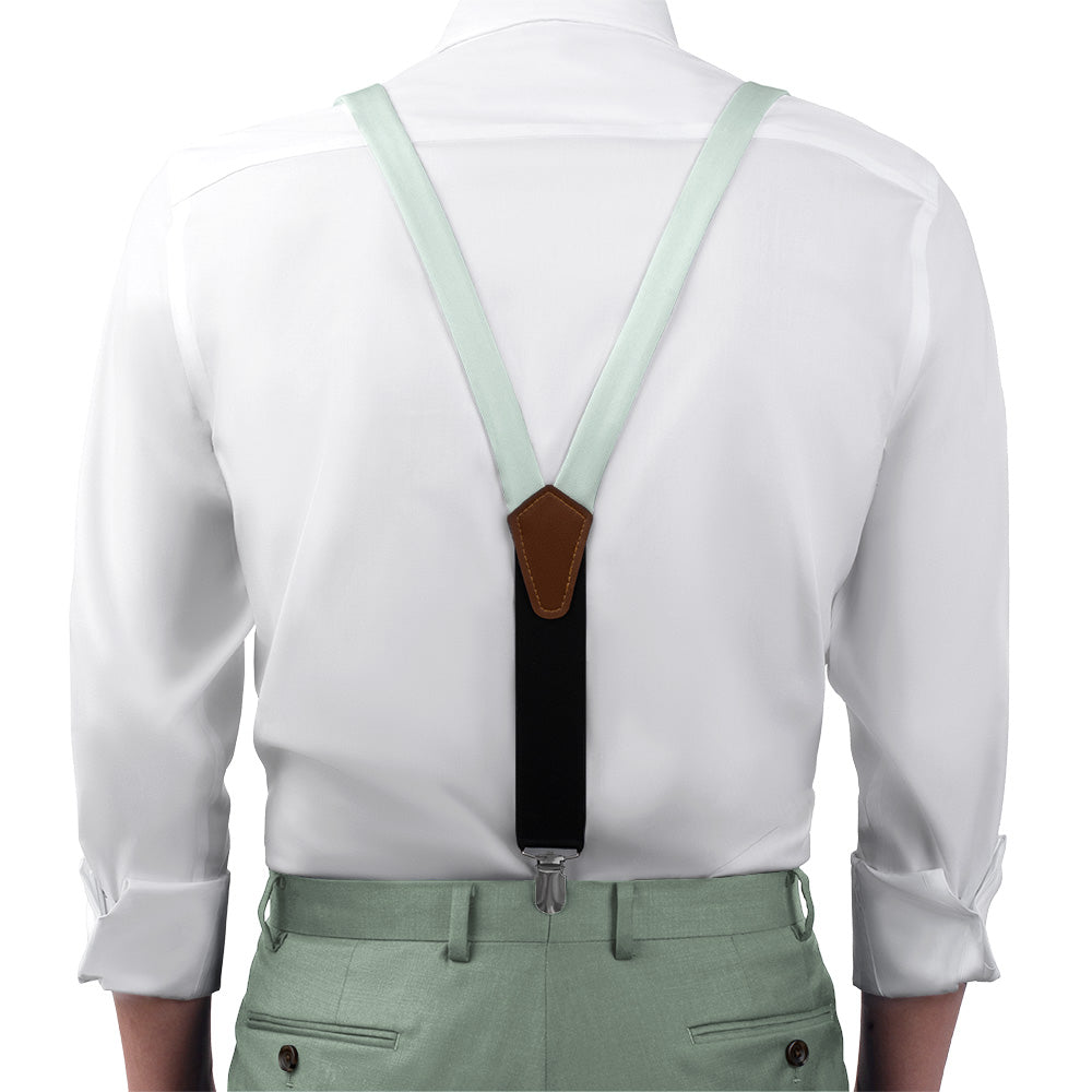 Azazie Sea Glass Suspenders - On Model Front View - Knotty Tie Co.