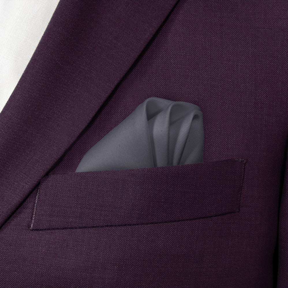 Azazie Shadow Pocket Square - Wave Fold - Knotty Tie Co.