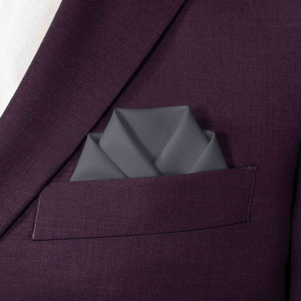 Azazie Shadow Pocket Square - Scalloped Fold - Knotty Tie Co.