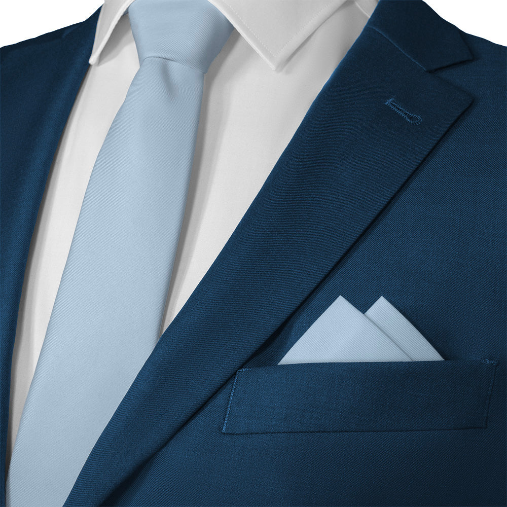 Azazie Sky Blue Pocket Square - 12" Square - Knotty Tie Co.