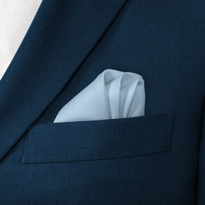 Azazie Sky Blue Pocket Square - Wave Fold - Knotty Tie Co.