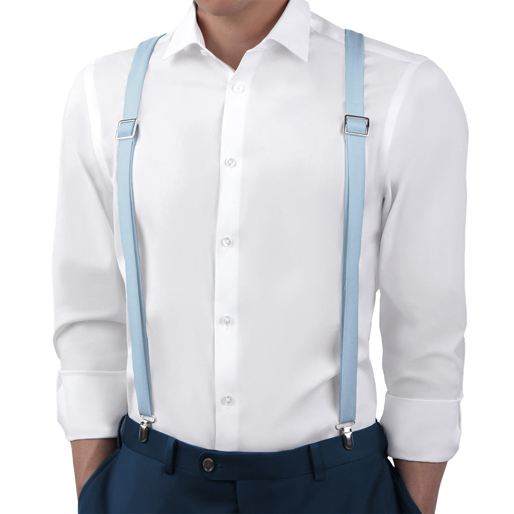 Azazie Sky Blue Suspenders - Main View - Knotty Tie Co.