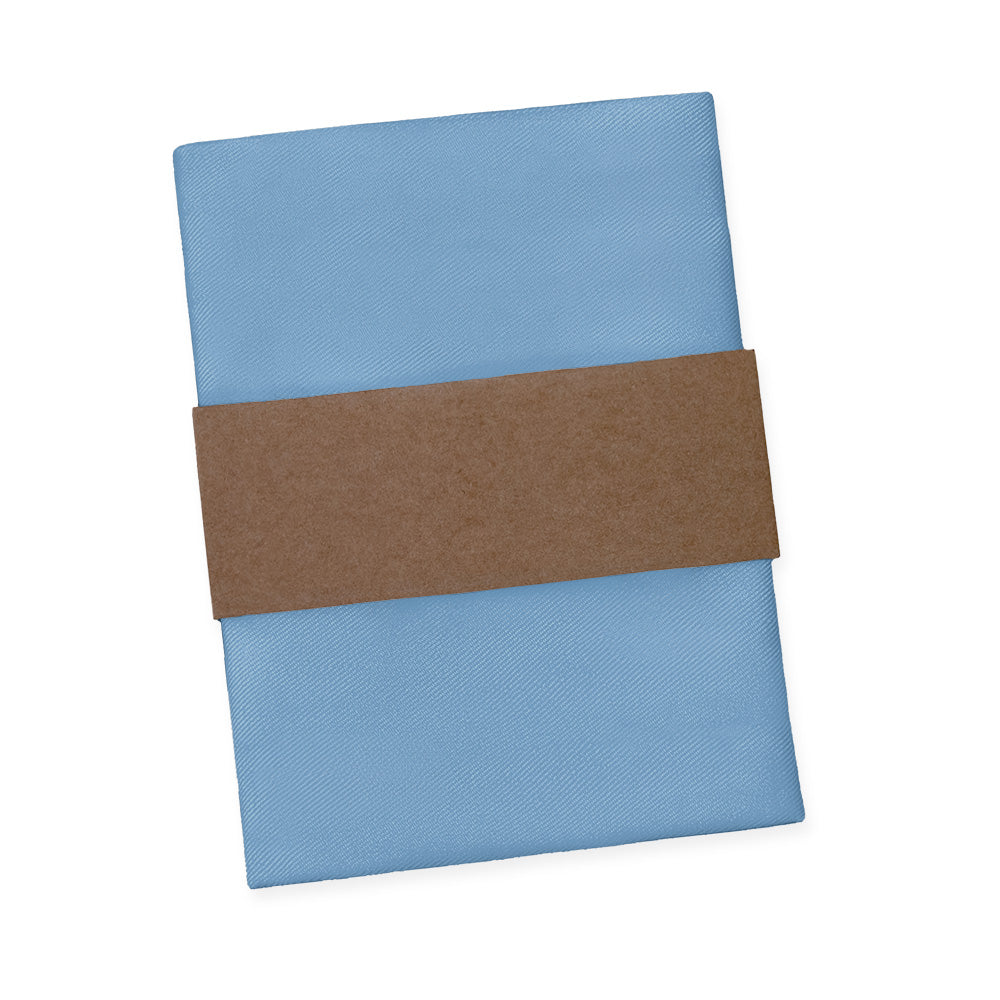 Azazie Steel Blue Pocket Square - Packaging - Knotty Tie Co.