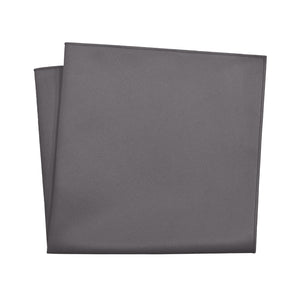 Azazie Steel Grey Pocket Square - 12" Square - Knotty Tie Co.