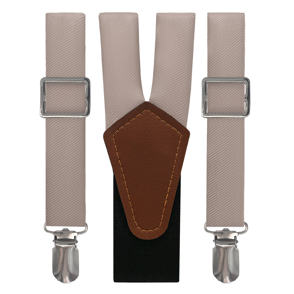 Azazie Taupe Suspenders - Main View - Knotty Tie Co.