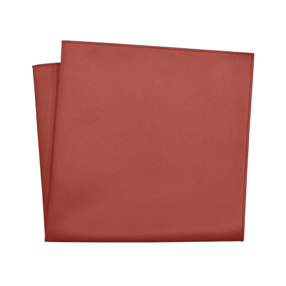 Azazie Terracotta Pocket Square - 12" Square - Knotty Tie Co.