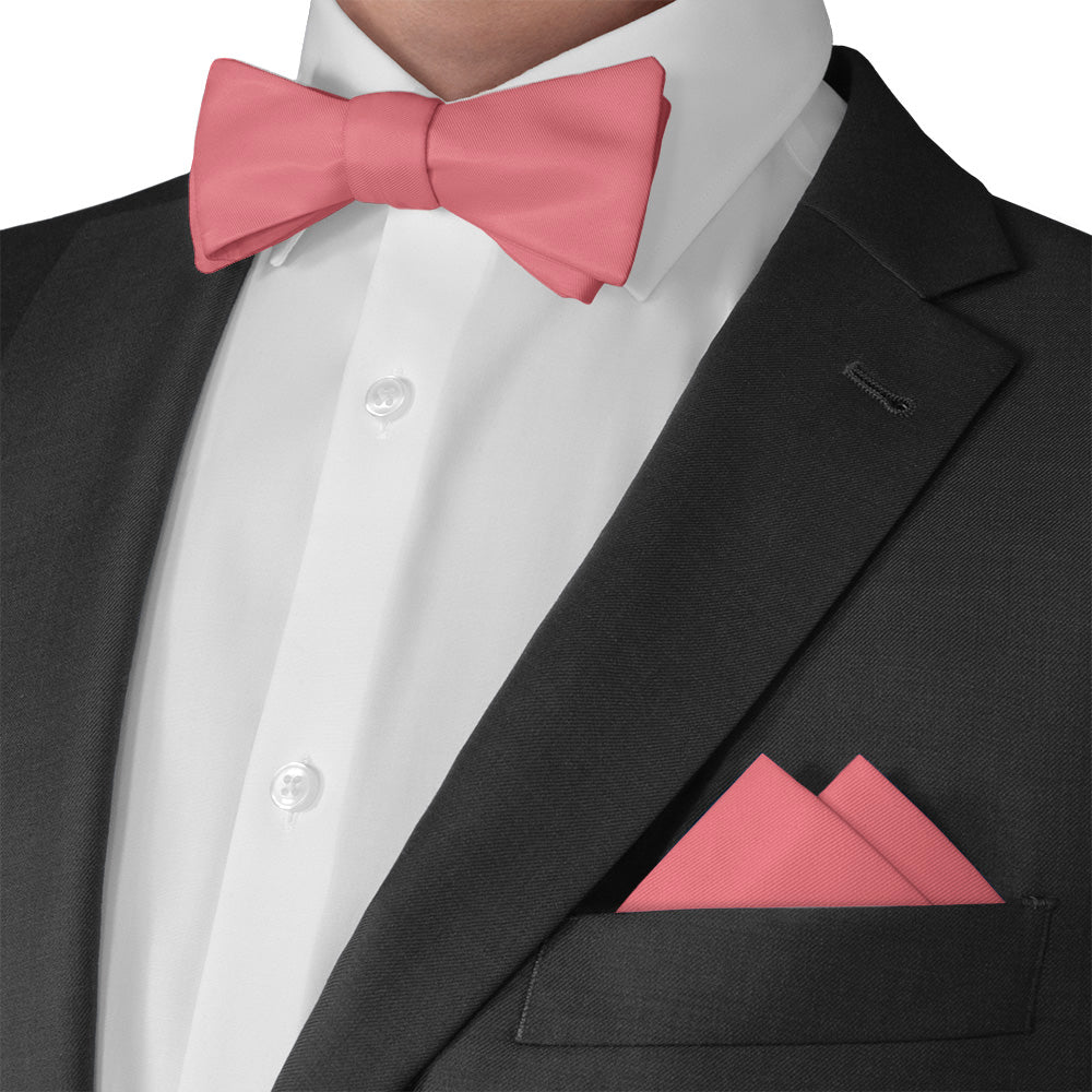 Azazie Watermelon Pocket Square - Matching Bow Tie - Knotty Tie Co.