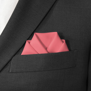 Azazie Watermelon Pocket Square - Scalloped Fold - Knotty Tie Co.