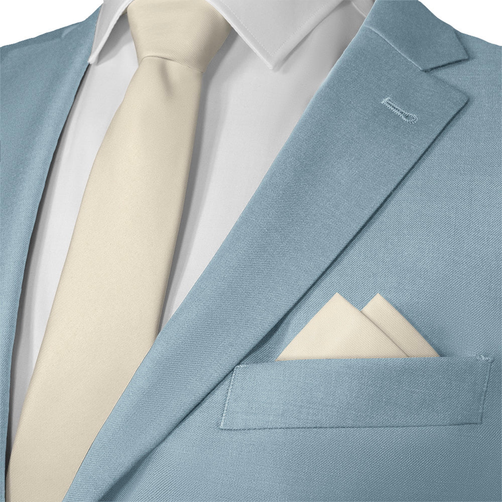 Azazie White Alabaster Pocket Square - 12" Square - Knotty Tie Co.