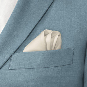 Azazie White Alabaster Pocket Square - Wave Fold - Knotty Tie Co.