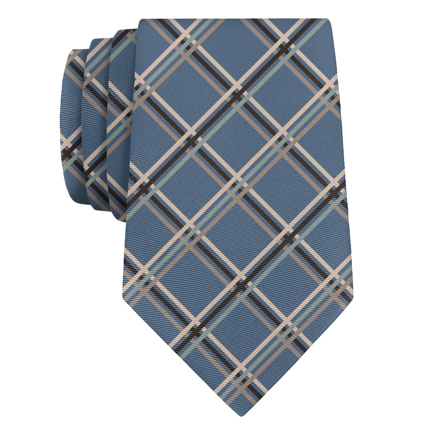 Baker Plaid Necktie - Rolled - Knotty Tie Co.