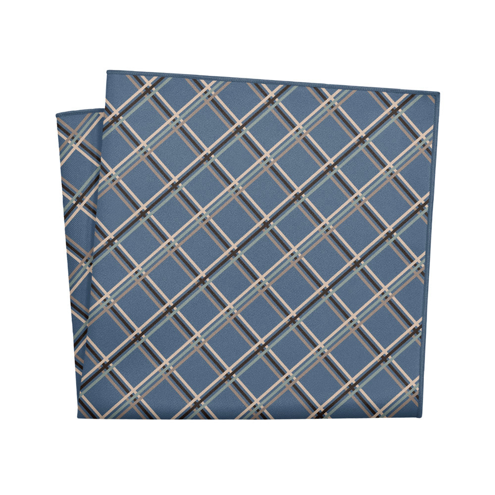 Baker Plaid Pocket Square - 12" Square - Knotty Tie Co.