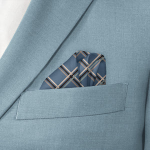 Baker Plaid Pocket Square - Wave Fold - Knotty Tie Co.