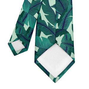 Banana Leaves Necktie - Tipping - Knotty Tie Co.