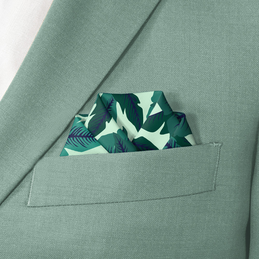 Banana Leaves Pocket Square - Scalloped Fold - Knotty Tie Co.