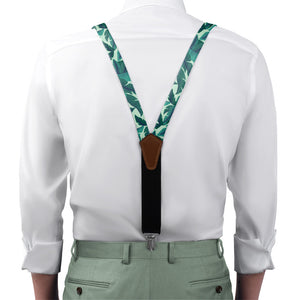 Banana Leaves Suspenders - On Model Front View - Knotty Tie Co.