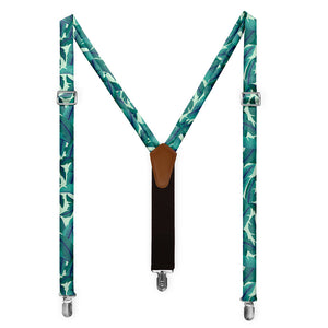 Banana Leaves Suspenders - Full Front View - Knotty Tie Co.