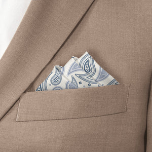 Bandana Paisley Pocket Square - Stairs Fold - Knotty Tie Co.