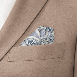 Bandana Paisley Pocket Square - Wave Fold - Knotty Tie Co.