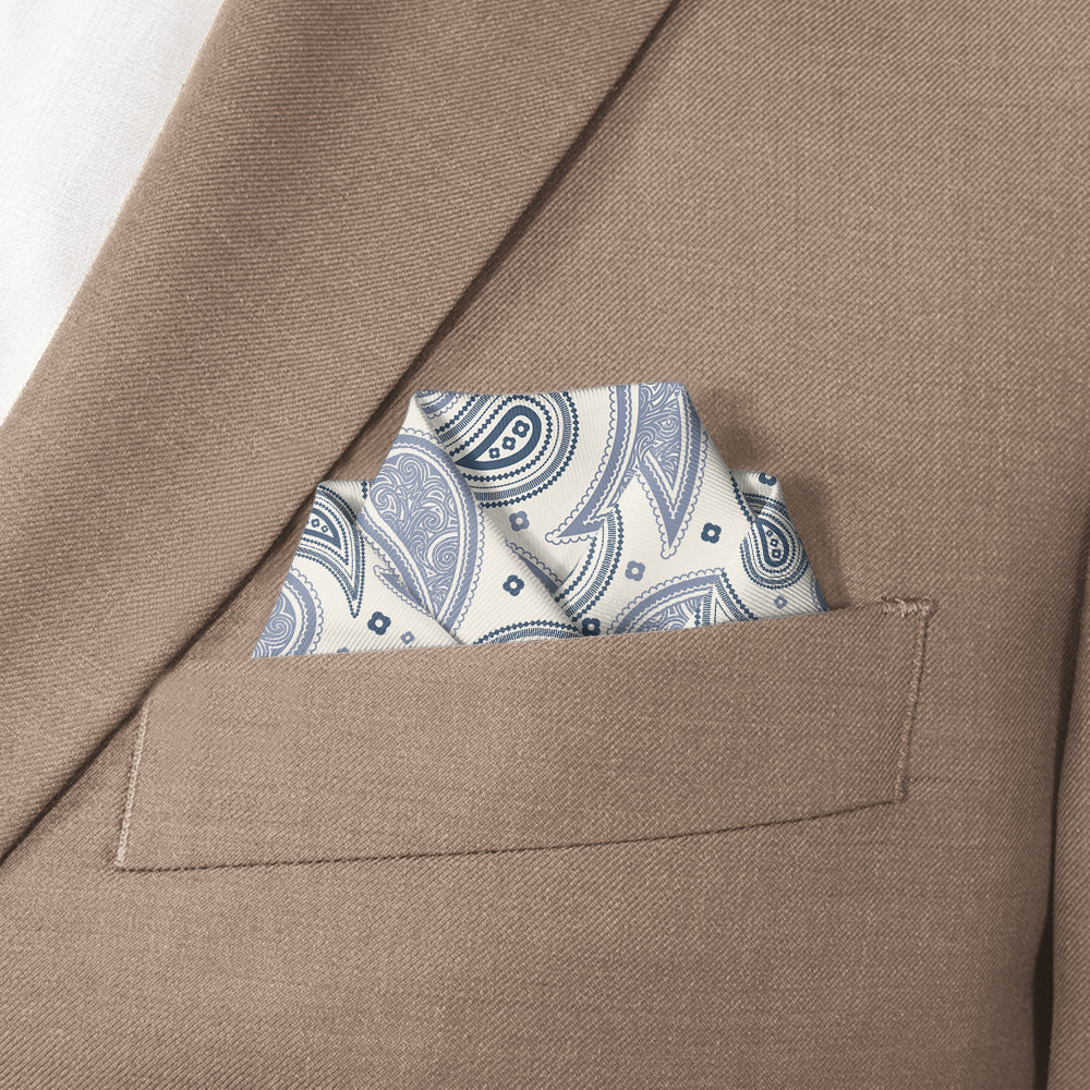 Bandana Paisley Pocket Square - Scalloped Fold - Knotty Tie Co.