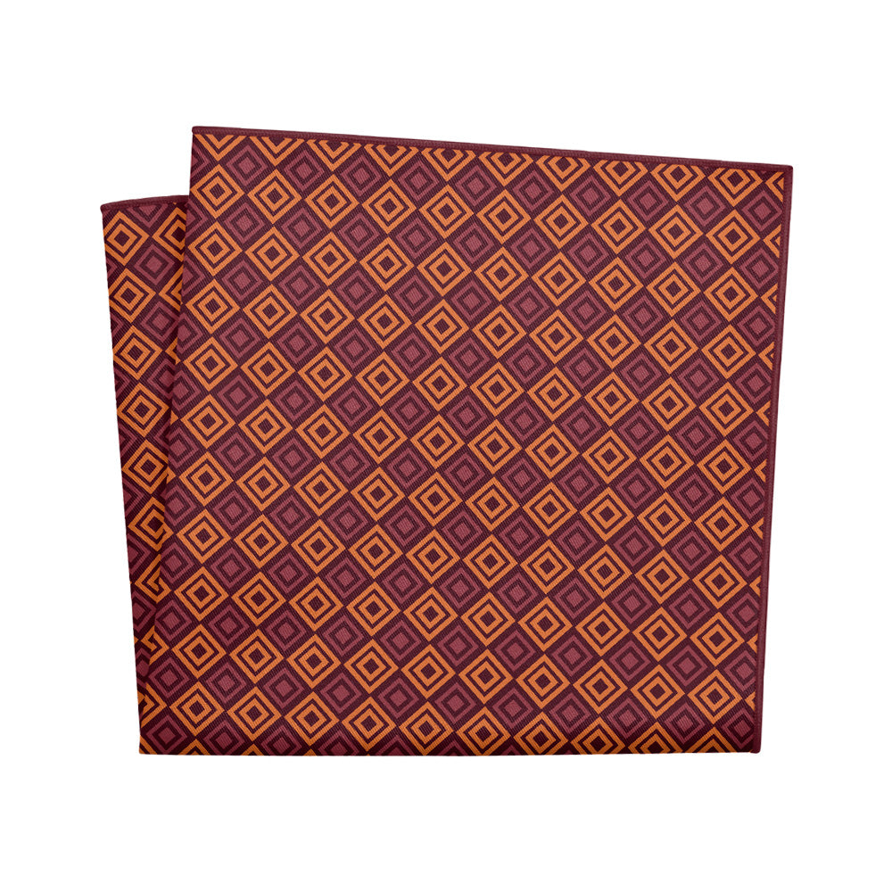 Basil Geometric Pocket Square - 12" Square - Knotty Tie Co.