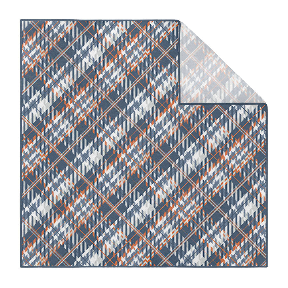 Baskerville Plaid Pocket Square - Printed - Knotty Tie Co.