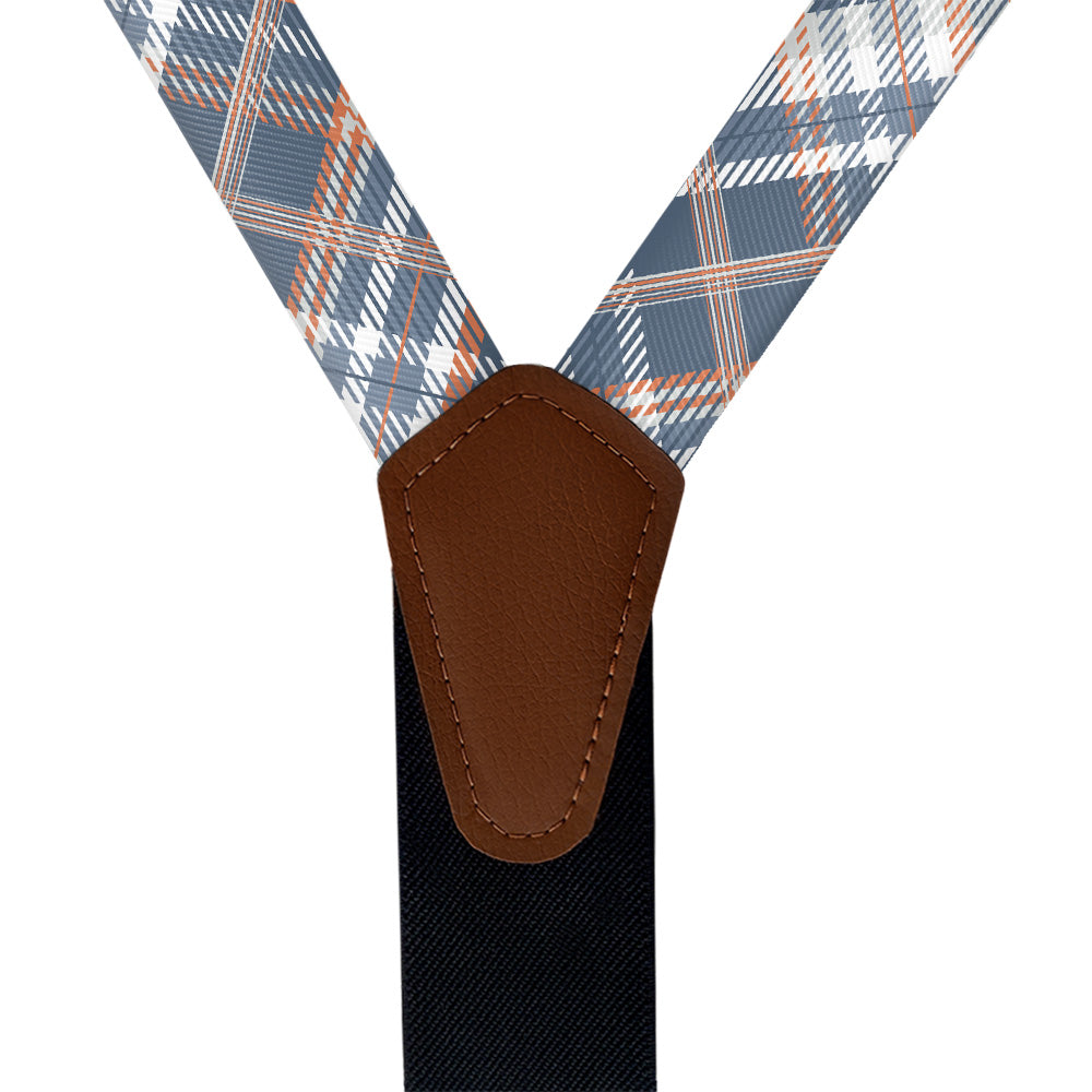 Baskerville Plaid Suspenders - Vegan Leather Y-Back - Knotty Tie Co.