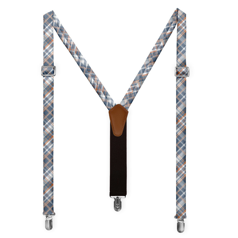 Baskerville Plaid Suspenders - Full Front View - Knotty Tie Co.