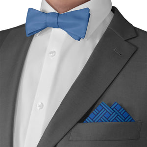 Basketweave Geo Pocket Square - Matching Bow Tie - Knotty Tie Co.