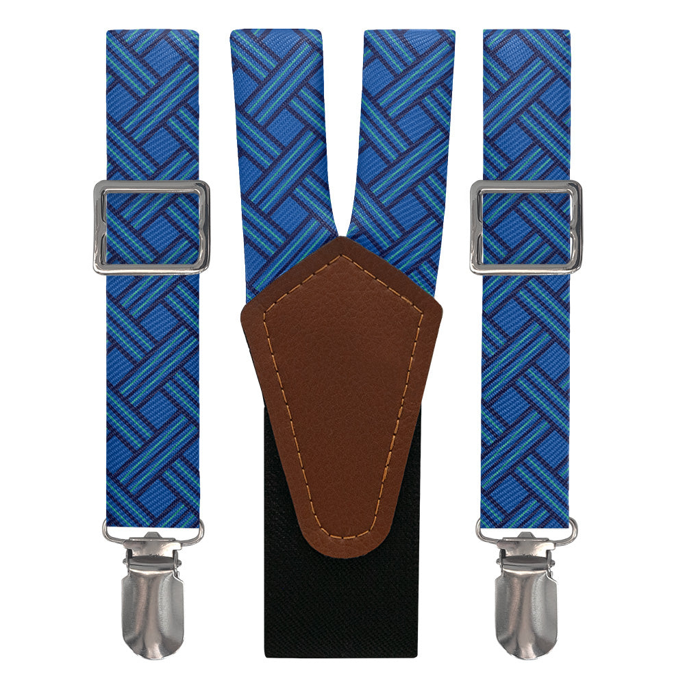 Basketweave Geo Suspenders - Main View - Knotty Tie Co.