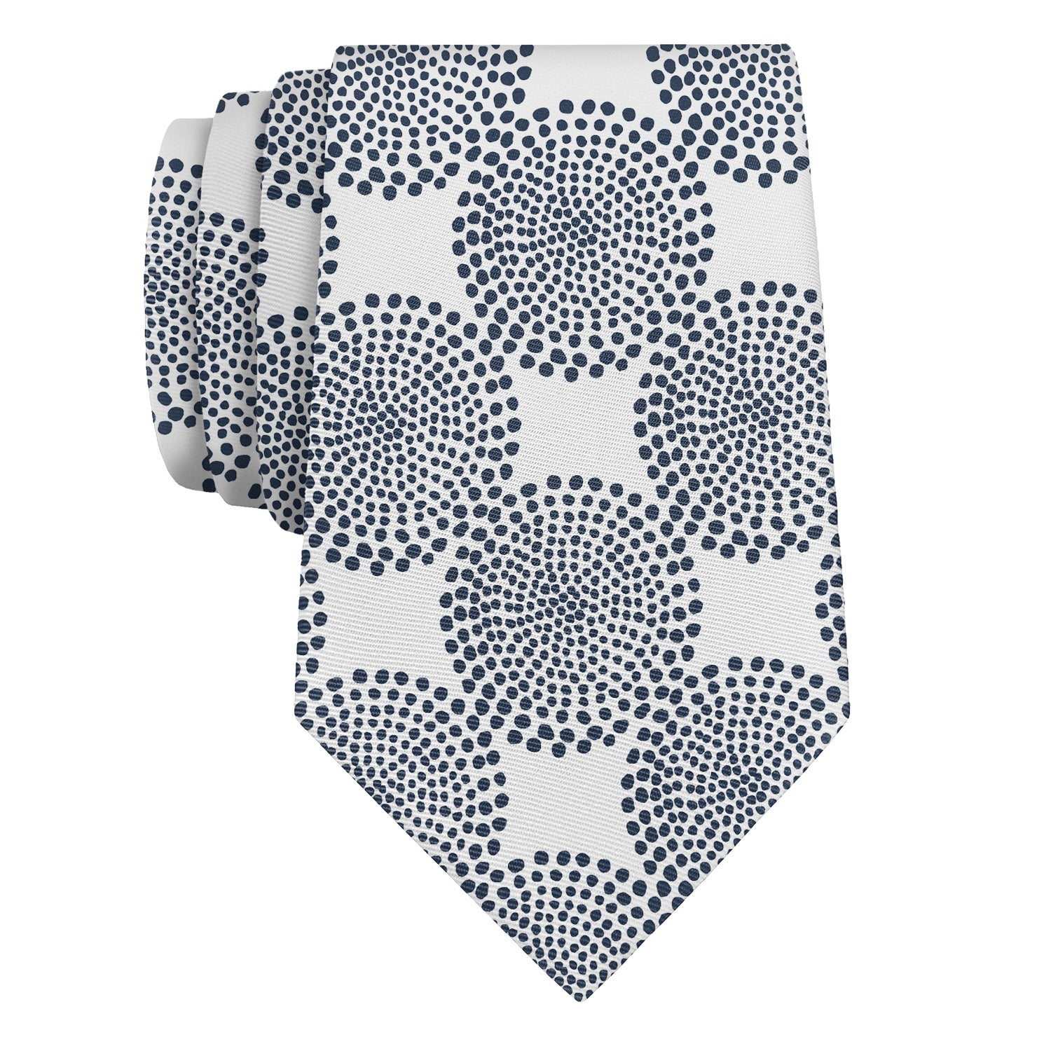 Batik Geometric Necktie - Rolled - Knotty Tie Co.