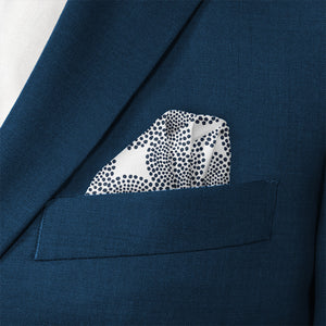 Batik Geometric Pocket Square - Wave Fold - Knotty Tie Co.