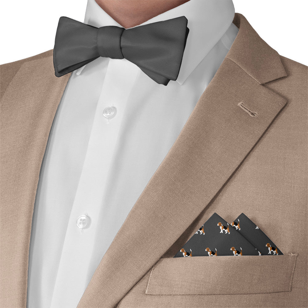 Beagle Pocket Square - Matching Bow Tie - Knotty Tie Co.