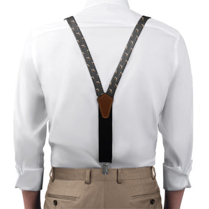 Beagle Suspenders - On Model Front View - Knotty Tie Co.