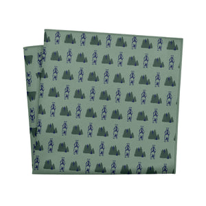 Bear in the Woods Pocket Square - 12" Square - Knotty Tie Co.