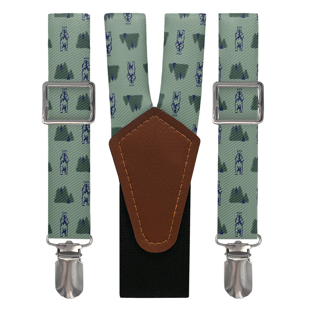 Bear in the Woods Suspenders - Main View - Knotty Tie Co.