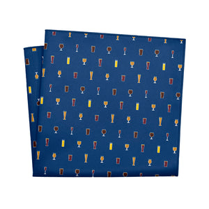 Beer Glasses Pocket Square - 12" Square - Knotty Tie Co.