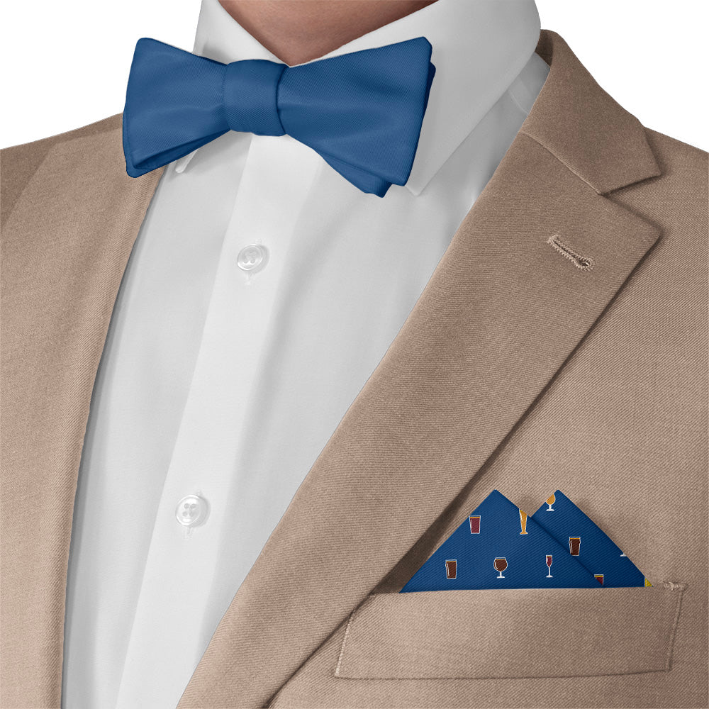 Beer Glasses Pocket Square - Matching Bow Tie - Knotty Tie Co.