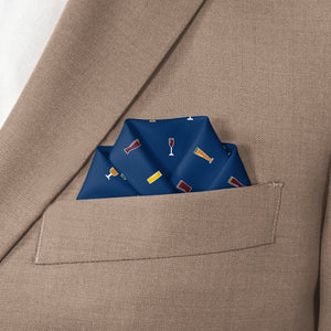 Beer Glasses Pocket Square - Scalloped Fold - Knotty Tie Co.