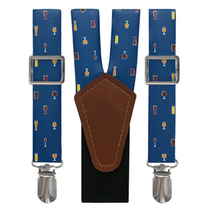 Beer Glasses Suspenders - Main View - Knotty Tie Co.