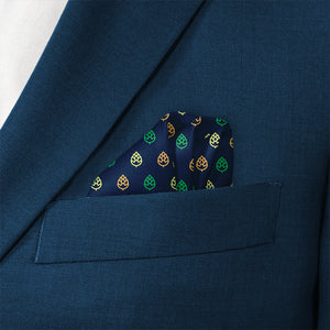 Beer Hops Pocket Square - Wave Fold - Knotty Tie Co.