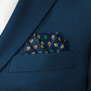 Beer Hops Pocket Square - Scalloped Fold - Knotty Tie Co.