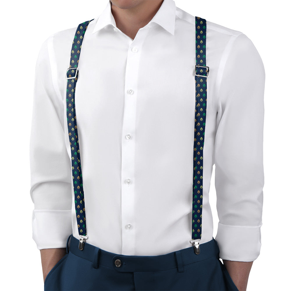 Beer Hops Suspenders - Main View - Knotty Tie Co.