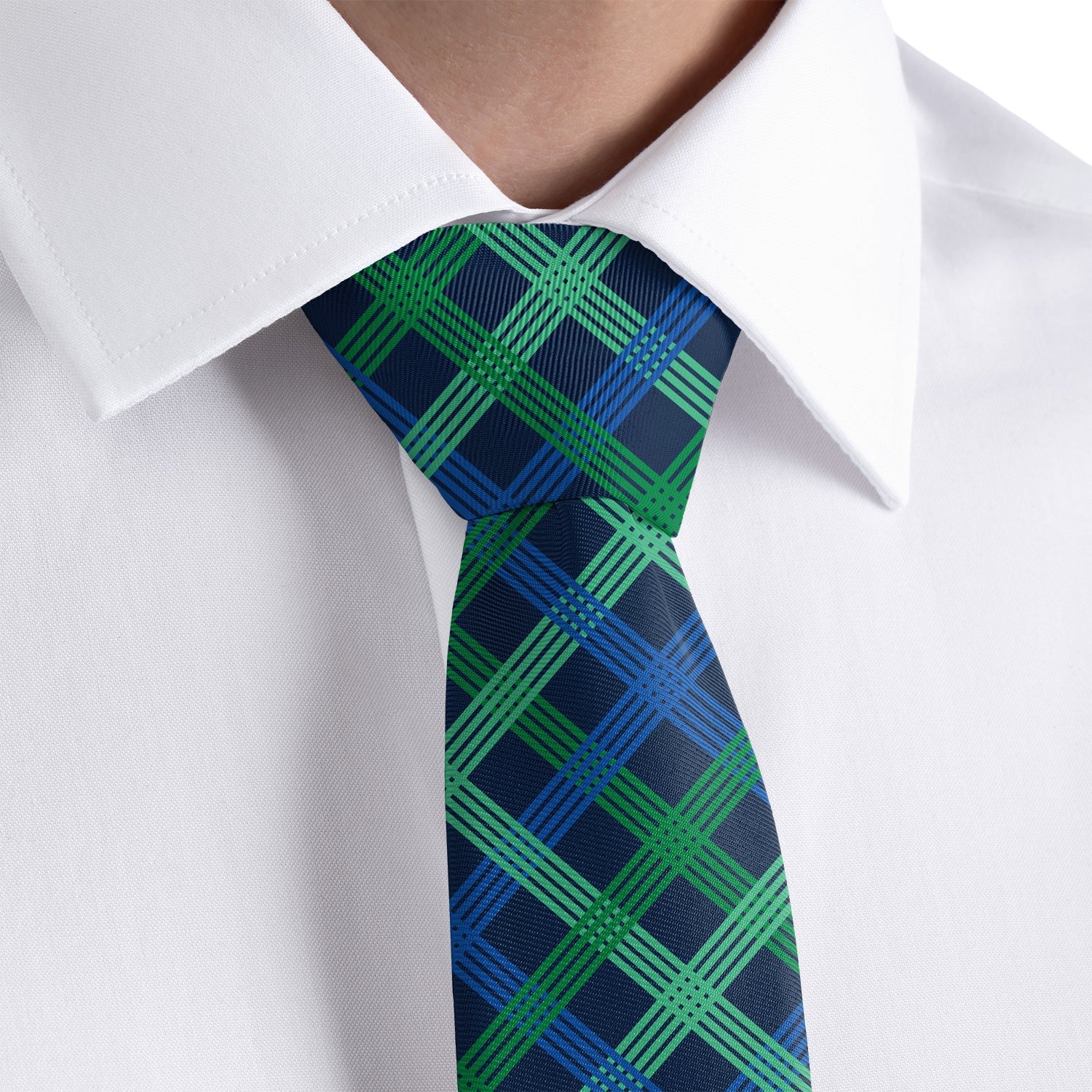 Belmont Plaid Necktie - Rolled - Knotty Tie Co.