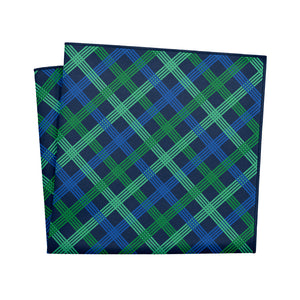 Belmont Plaid Pocket Square - 12" Square - Knotty Tie Co.