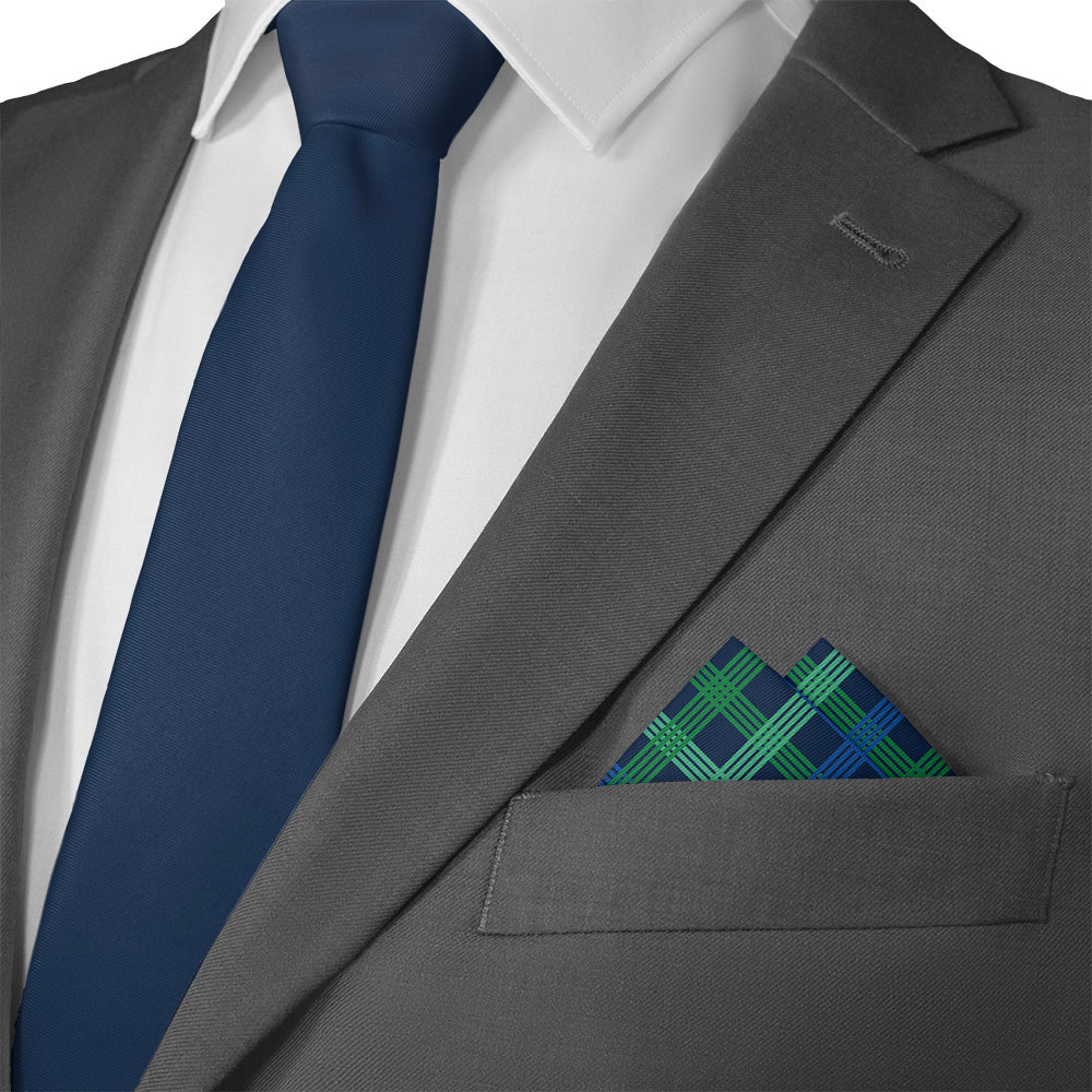 Belmont Plaid Pocket Square - 12" Square - Knotty Tie Co.